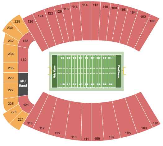 Seatmap for joan c. edwards stadium