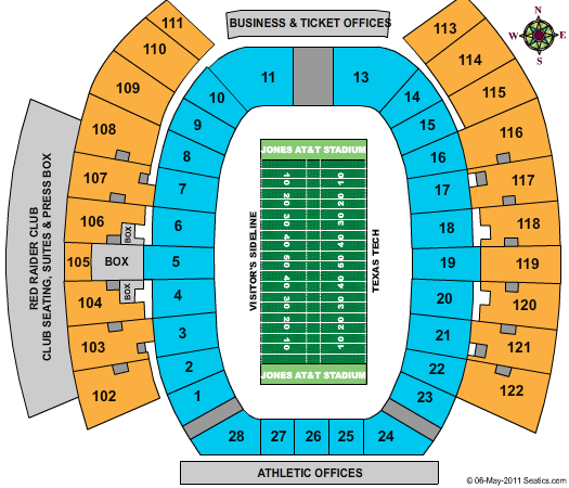 Texas Tech Red Raiders vs. Kansas Jayhawks Tickets 2012-11-10 Lubbock, TX, Jones AT & T Stadium