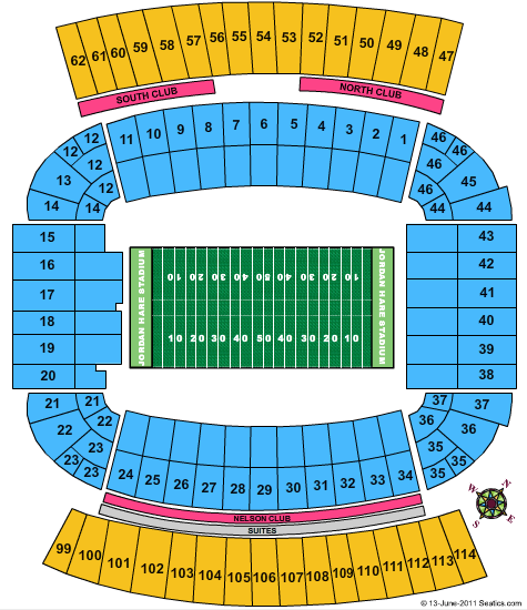 Auburn Tigers Stadium Seating Chart