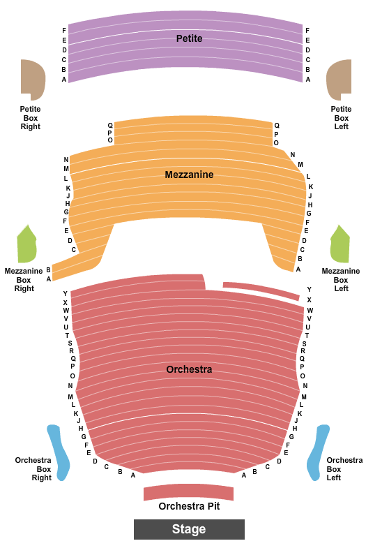 Seatmap for juanita k. hammons hall