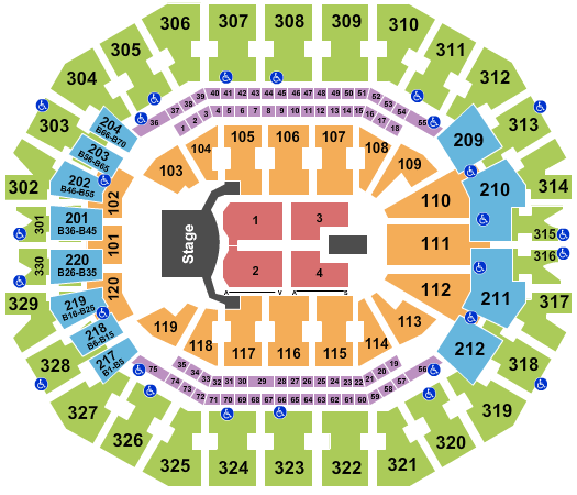 Celine Dion Seating Chart
