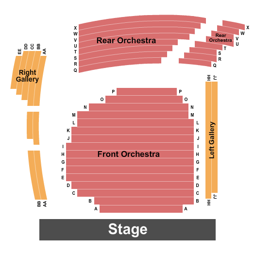 Seating chart for Kennesaw University - Bailey Performance Center