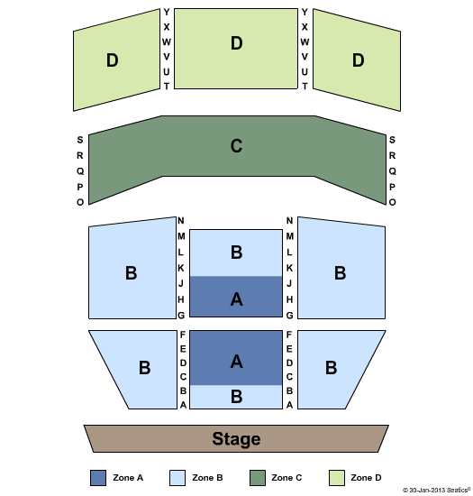 Gaslight Theatre Seating Chart