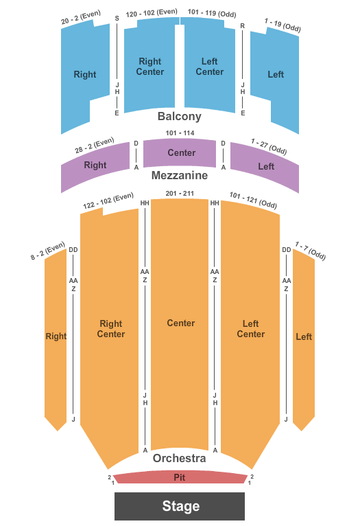 Kirby Center Concerts Seating Chart