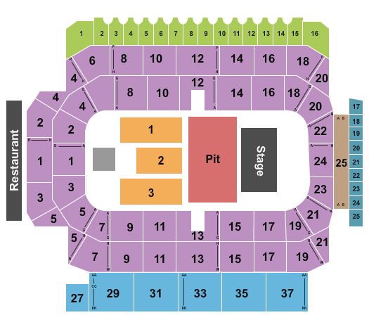 Seating Chart for Bush - Band, 