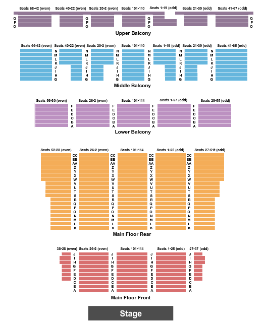 Shea S Buffalo Seating Chart With Seat Numbers