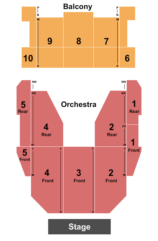 Seating Chart for Stayin' Alive - One Night of the Bee Gees, 