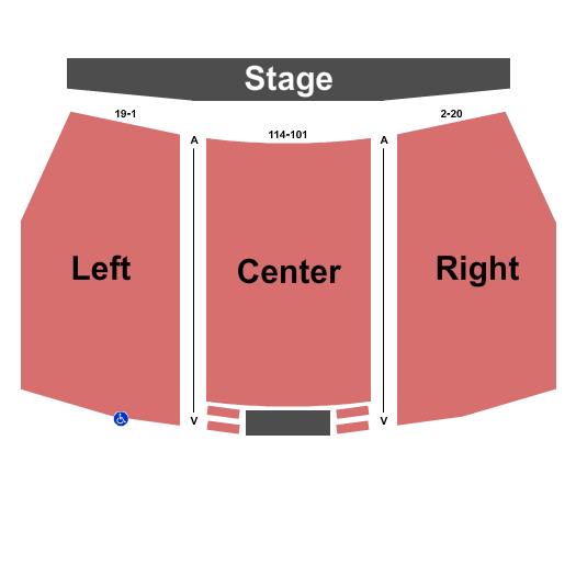 Seatmap for kuss auditorium at clark state community college