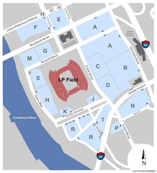 PARKING: Tennessee Titans vs. Houston Texans at Nissan Stadium Parking Lots – Nashville, TN