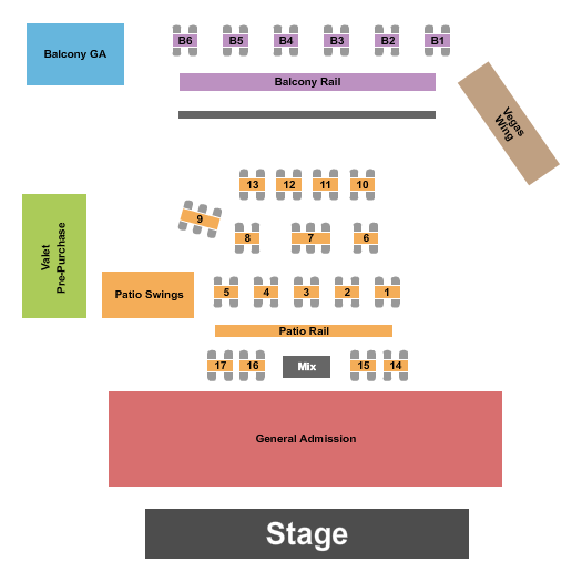Seating Chart for The Elton Johns, 