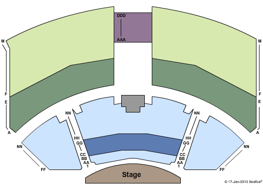 Paris Theater Seating Chart Las Vegas