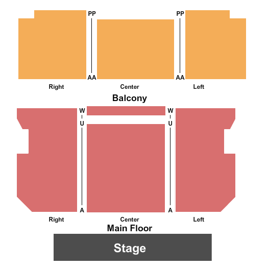 Seatmap for lee hall auditorium