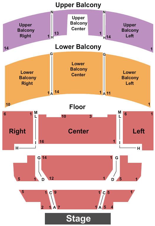 Seatmap for liberty hall - ks