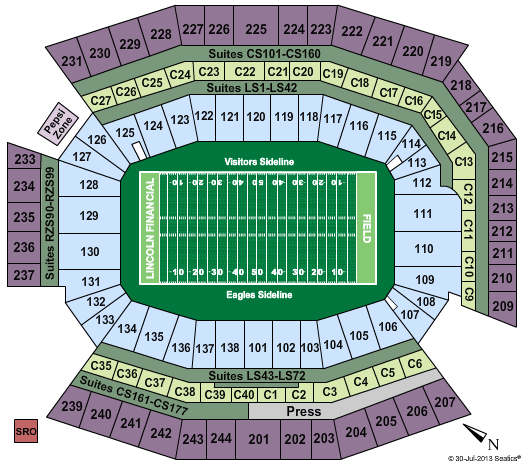 Lincoln Financial Field Tickets And Seating Chart