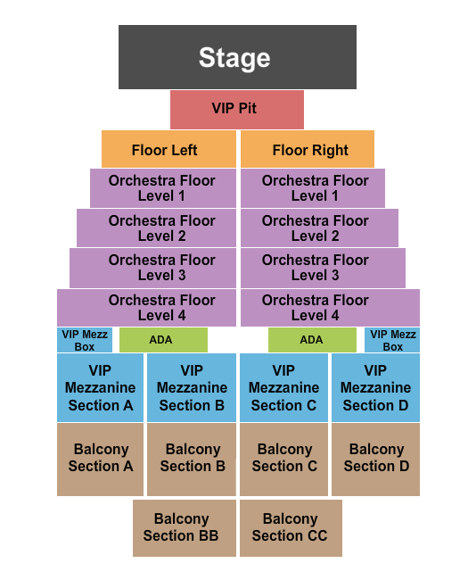 Seatmap for lincoln square theatre
