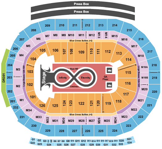 Little Caesars Arena seating-chart