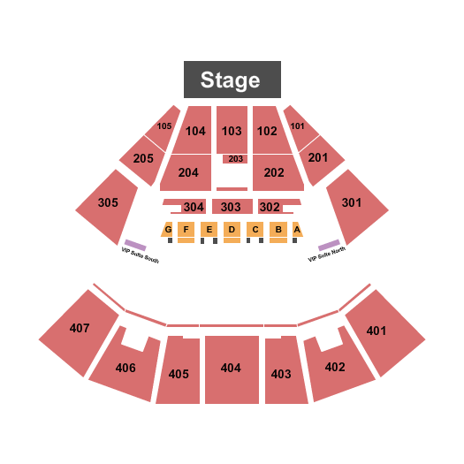 Seatmap for lucas oil live at winstar casino