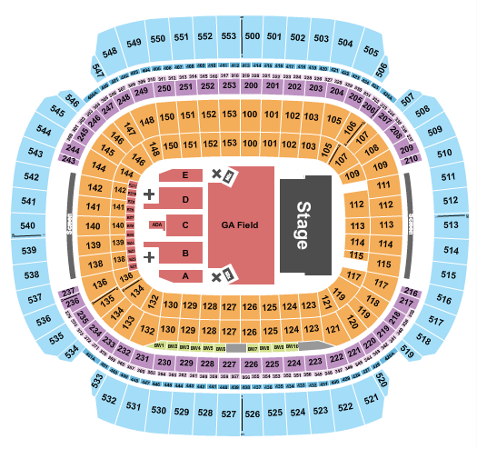 Zach Bryan M&T Bank Stadium seating chart