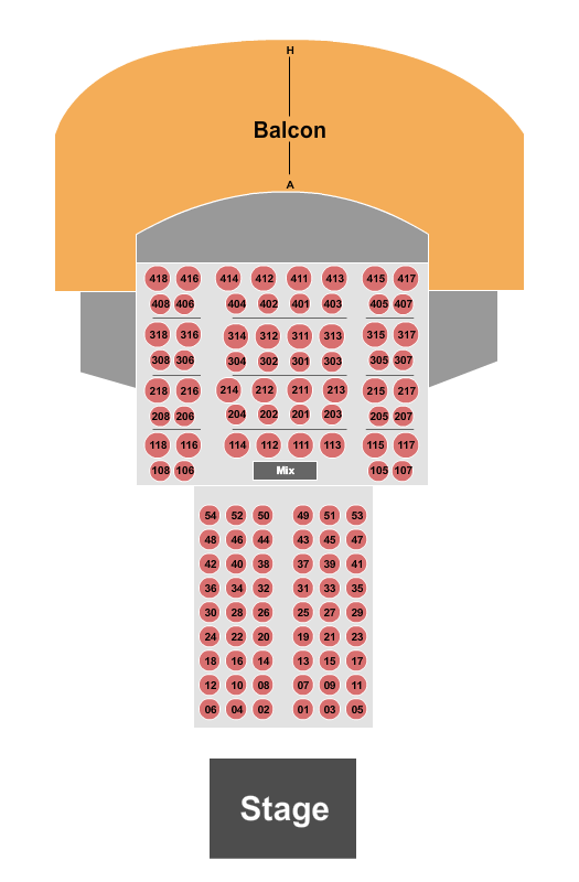 Seating Chart for Croce Plays Croce, A.J. Croce