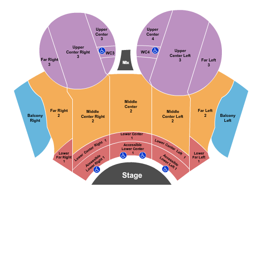 Seatmap for mainstage at chandler center for the arts - az