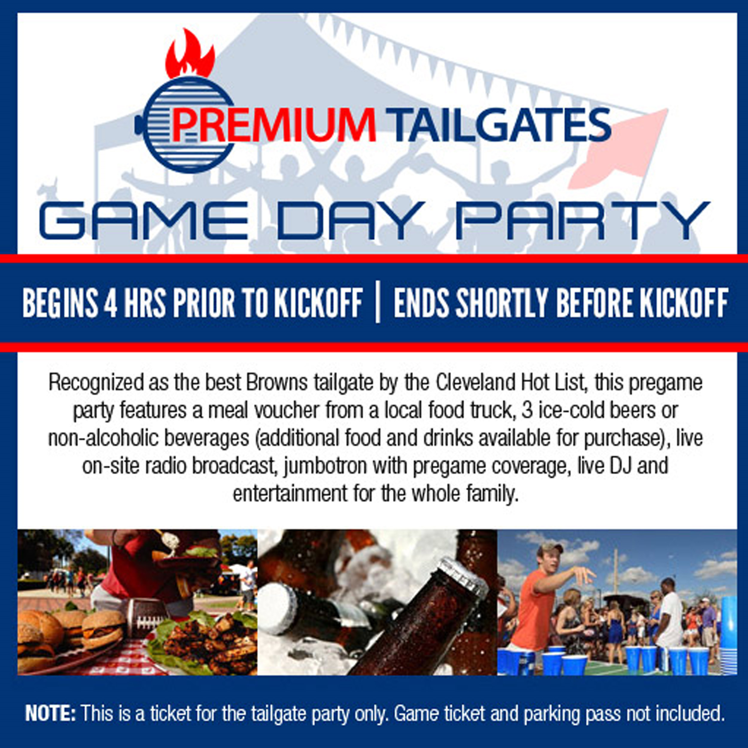 Image of Premium Tailgates Game Day Party: Cleveland Browns vs. Cincinnati Bengals~ Cleveland Browns ~ Cleveland ~ Barley House Parking Lot ~ 01/09/2022 09:00