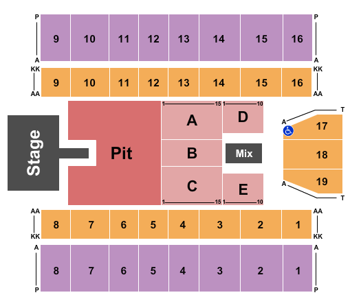 Seether Marshall Health Network Arena seating chart