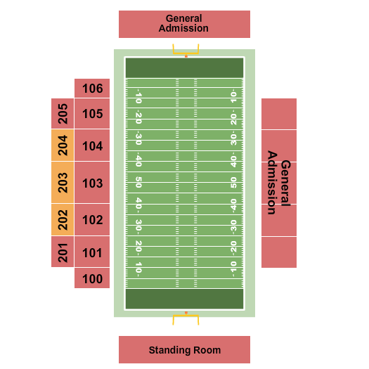 Seatmap for marv kay stadium