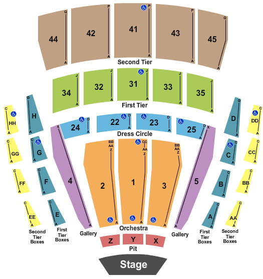 Seatmap for mccaw hall