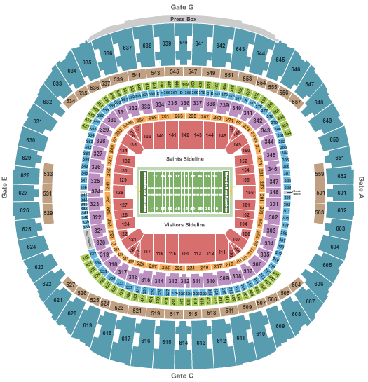 Mercedes Benz Stadium Seating Chart New Orleans