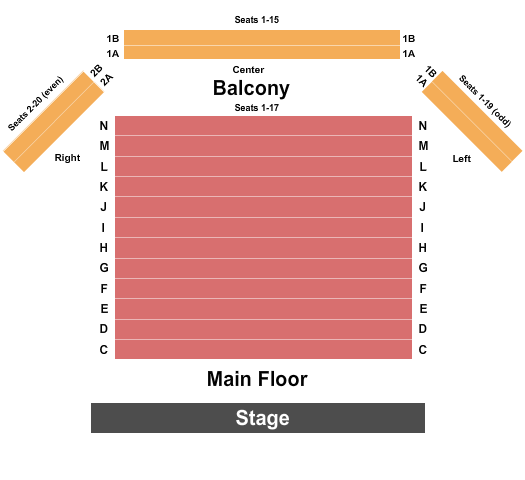 Seatmap for mercury theater - il