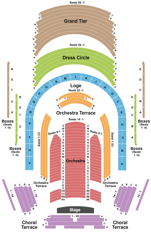 Seatmap for meyerson symphony center