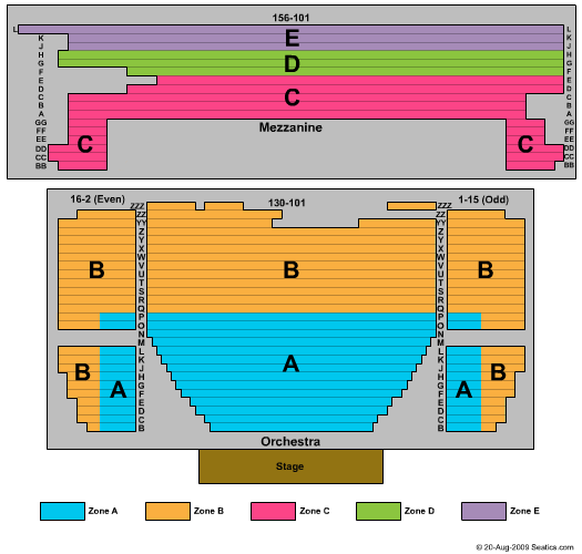 Lion King Seating Chart