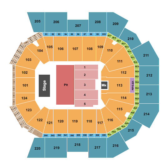 Seatmap for moody center atx