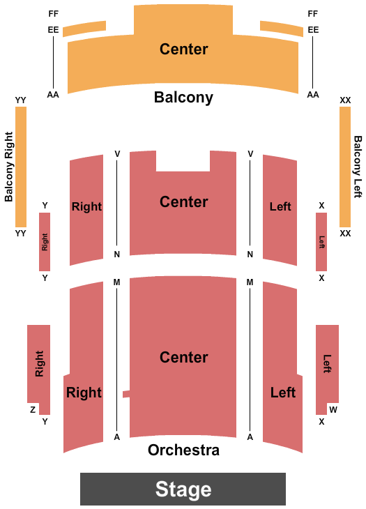 Seatmap for moody performance hall