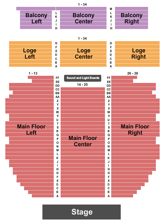 Seatmap for mount baker theatre