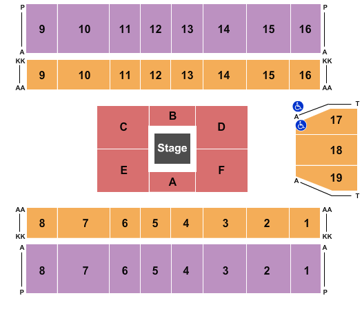 Seatmap for marshall health network arena