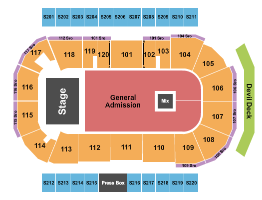 Mullett Arena seating-chart