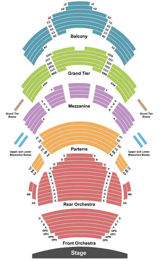 Seatmap for muriel kauffman theatre - kauffman center for the performing arts