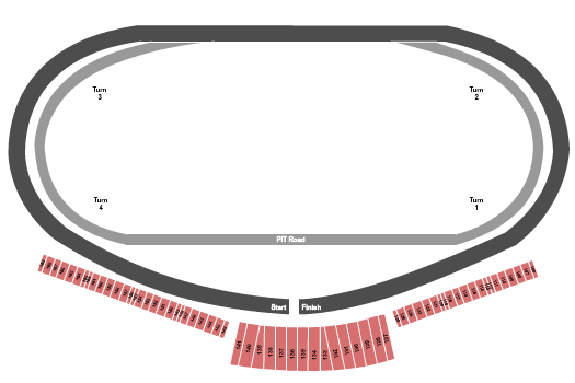 Seatmap for nashville superspeedway