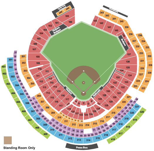 Nationals Seating Chart View