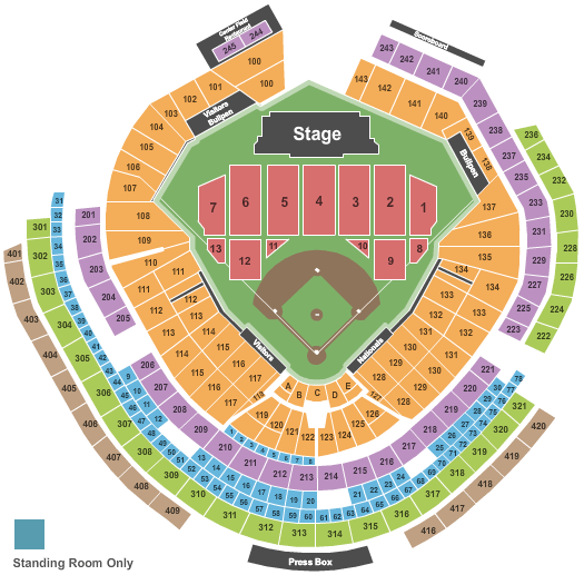 Nationals Baseball Stadium Seating Chart