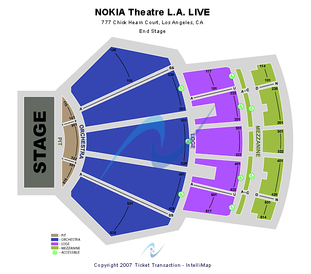 Nokia Theater La Live Seating Chart