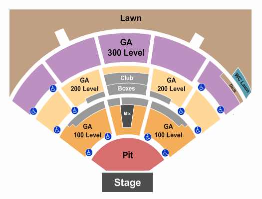 Deorro North Island Credit Union Amphitheatre seating chart