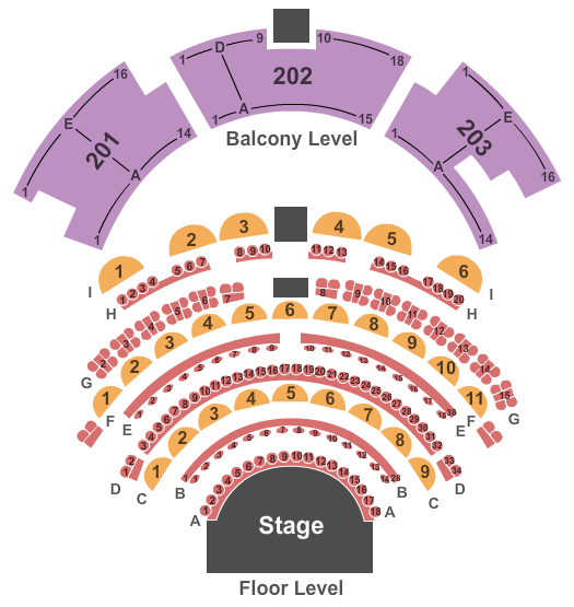 Seatmap for northern lights theatre at potawatomi casino
