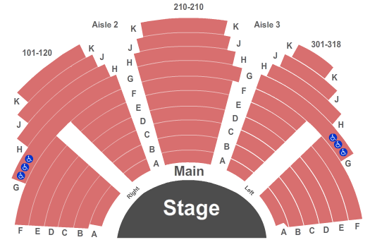 Seatmap for north shore center for the performing arts - northlight theatre