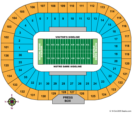 West Virginia University Football Stadium Seating Chart