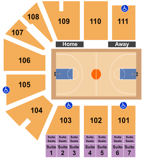 Seatmap for o'reilly family events center