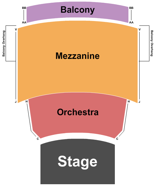 Seatmap for osu proscenium theatre