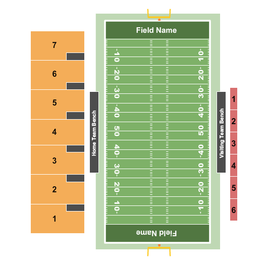 Seatmap for o'shaughnessy stadium