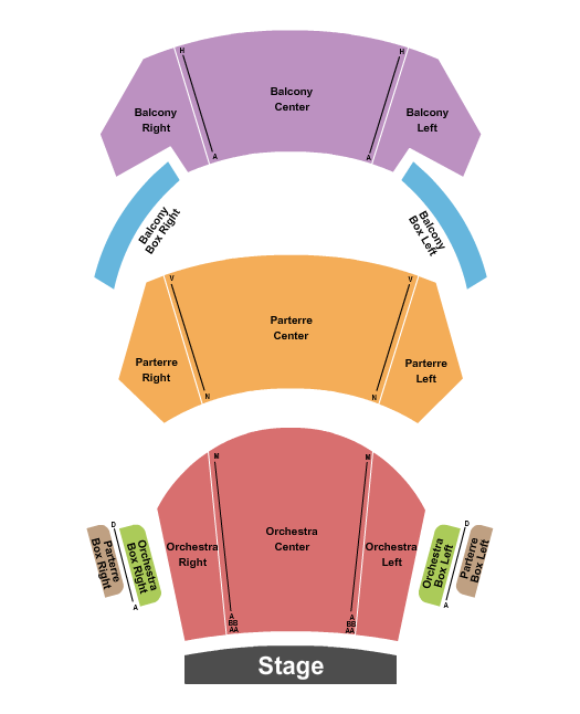 Seatmap for oscar larson theatre at oscar larson pac